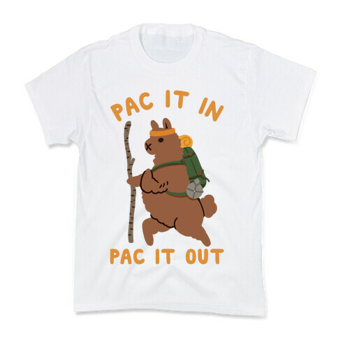 Pac It In Pac It Out Backpacking Alpaca Kids T-Shirt