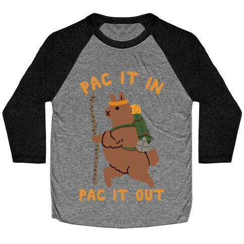 Pac It In Pac It Out Backpacking Alpaca Baseball Tee