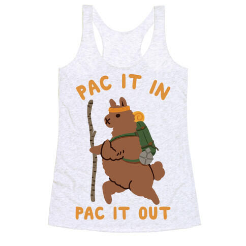 Pac It In Pac It Out Backpacking Alpaca Racerback Tank Top