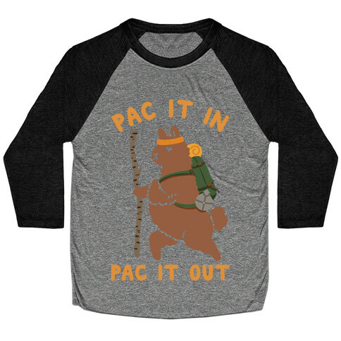 Pac It In Pac It Out Backpacking Alpaca Baseball Tee