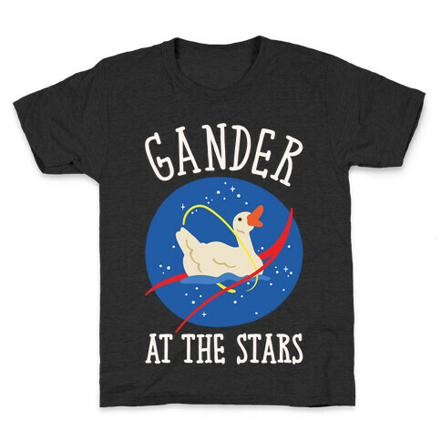 Gander At The Stars White Print Kids T-Shirt