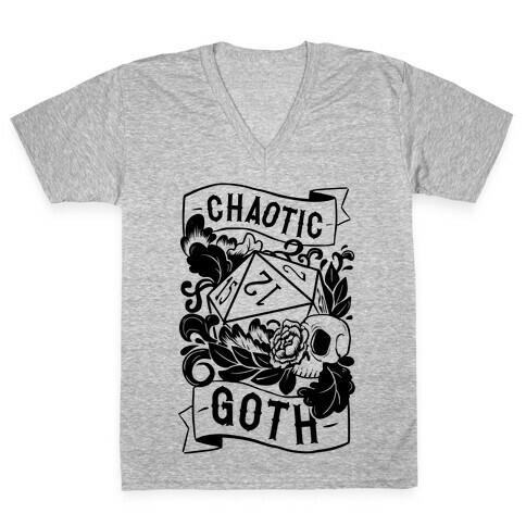Chaotic Goth V-Neck Tee Shirt