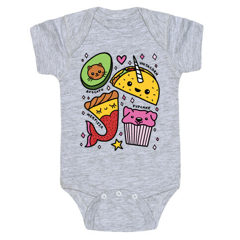 Cute Food Mashups Baby One-Piece