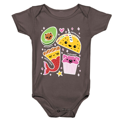 Cute Food Mashups Baby One-Piece