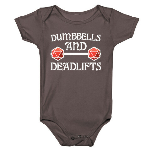 Dumbbells and Deadlifts (DnD Parody) Baby One-Piece