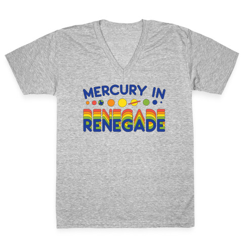 Mercury In Renegade Renegade Renegade V-Neck Tee Shirt