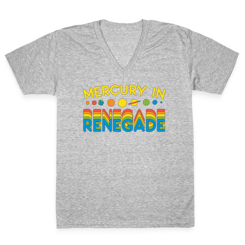 Mercury In Renegade Renegade Renegade V-Neck Tee Shirt
