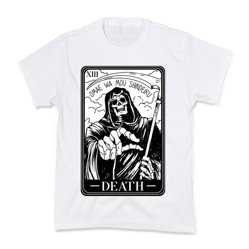 Omae Wa Mou Shindeiru Death Tarot Card Kids T-Shirt