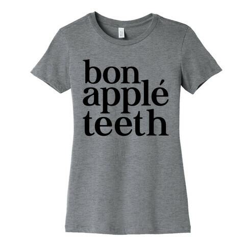 Bone Apple Teeth Parody Womens T-Shirt