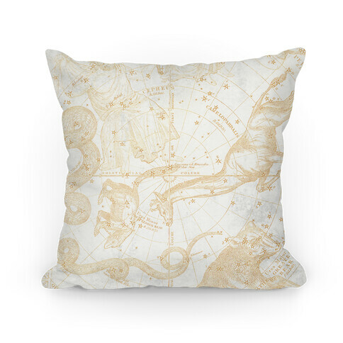 Vintage Constellation Map Pillow