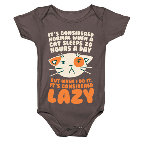 It's Considered Normal When A Cat Sleeps 20 Hours, But... Baby One-Piece