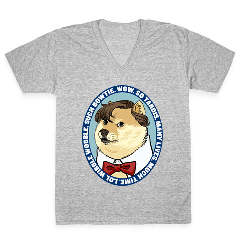 The Doctor Doge V-Neck Tee Shirt