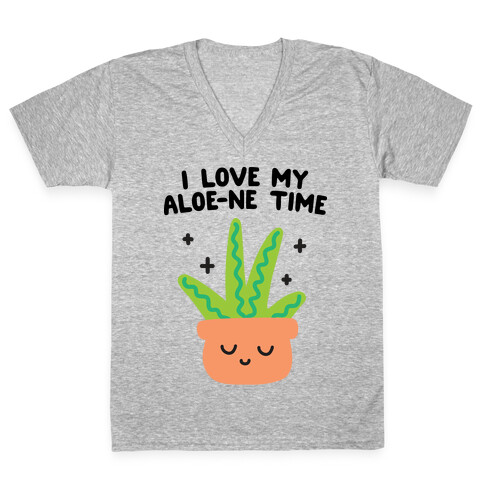 I Love My Aloe-ne Time V-Neck Tee Shirt