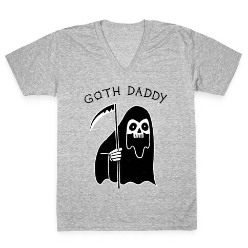 Goth Daddy Grim Reaper V-Neck Tee Shirt