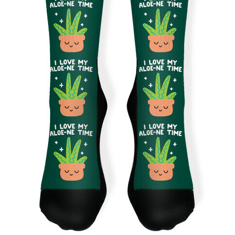 I Love My Aloe-ne Time Socks