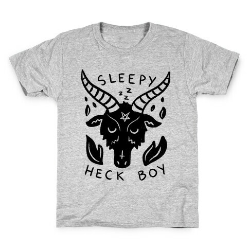 Sleepy Heck Boy Satan Kids T-Shirt
