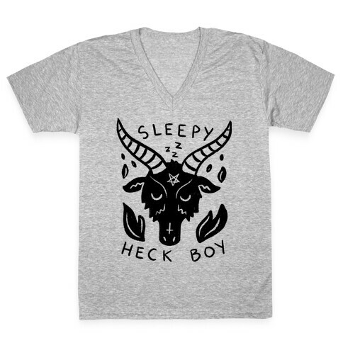 Sleepy Heck Boy Satan V-Neck Tee Shirt