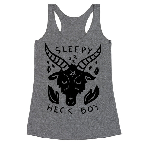 Sleepy Heck Boy Satan Racerback Tank Top