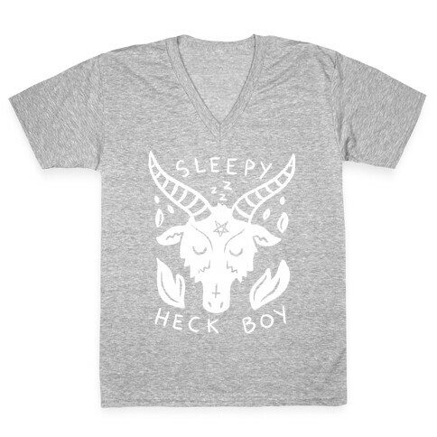Sleepy Heck Boy Satan V-Neck Tee Shirt