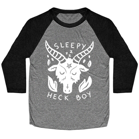 Sleepy Heck Boy Satan Baseball Tee