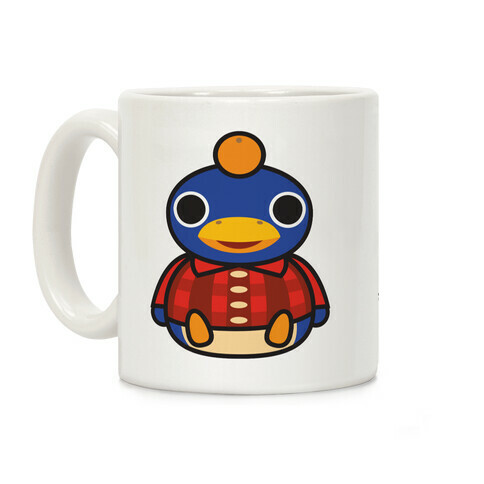 Roald Sitting With An Orange On His Head (Animal Crossing) Coffee Mug