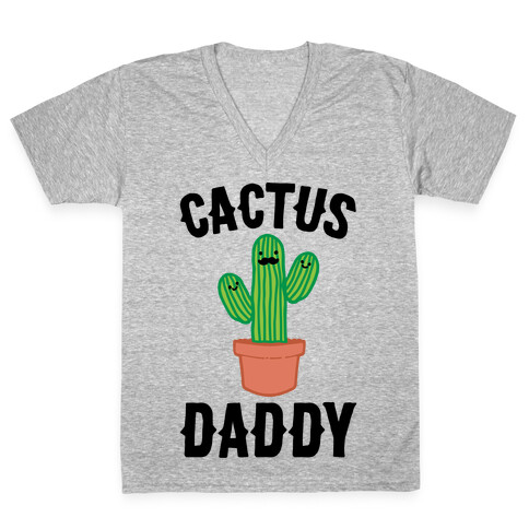 Cactus Daddy  V-Neck Tee Shirt