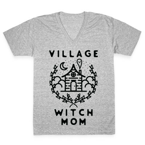 Village Witch Mom V-Neck Tee Shirt