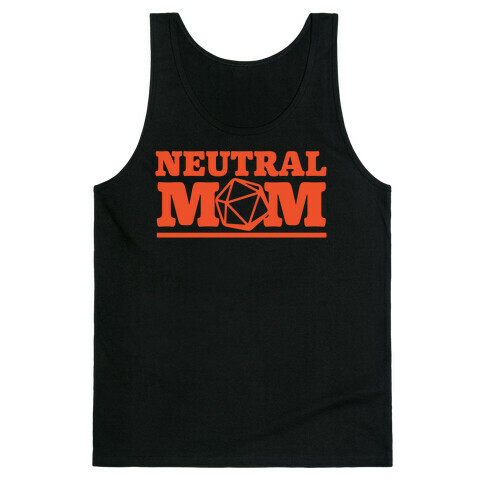 Neutral Mom White Print Tank Top