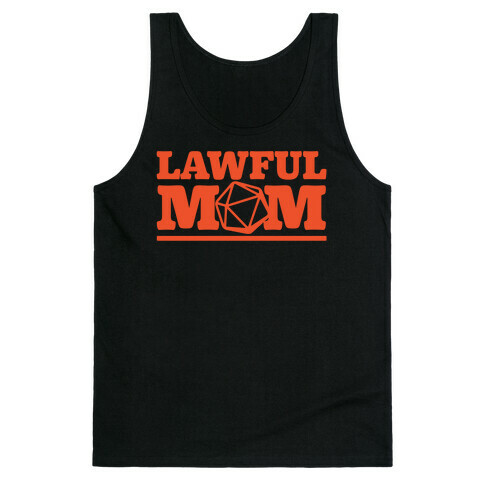 Lawful Mom White Print Tank Top