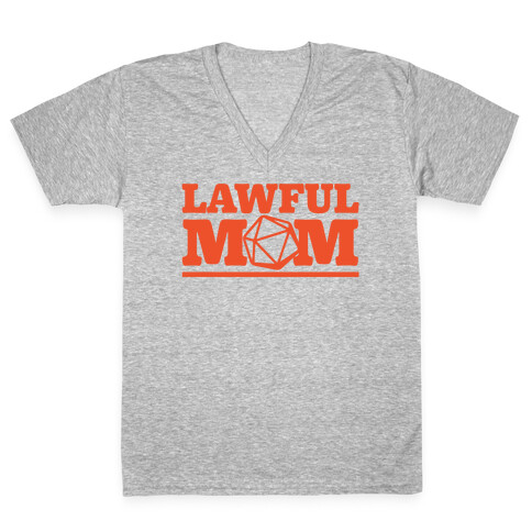 Lawful Mom White Print V-Neck Tee Shirt