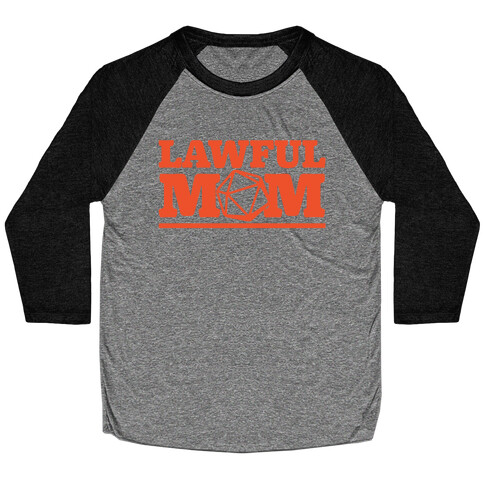 Lawful Mom White Print Baseball Tee