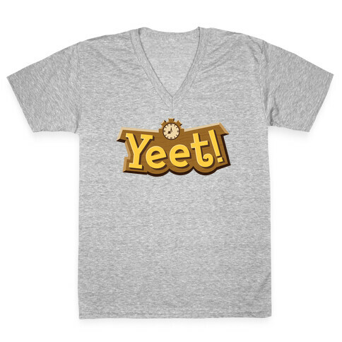 Yeet! Animal Crossing Parody V-Neck Tee Shirt