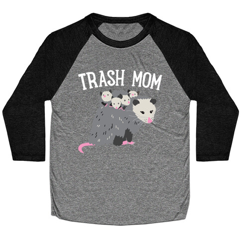 Trash Mom Opossum Baseball Tee