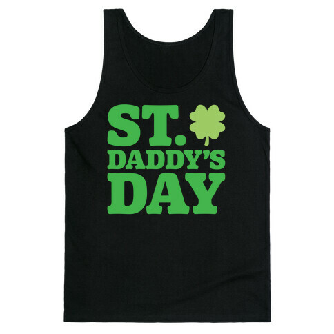 St. Daddy's Day White Print Tank Top