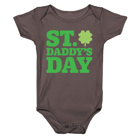 St. Daddy's Day White Print Baby One-Piece