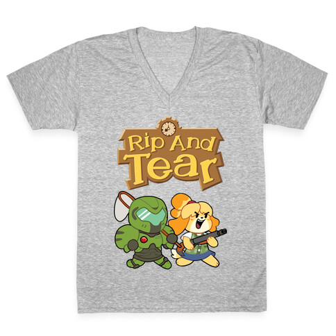 Rip And Tear V-Neck Tee Shirt