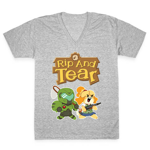 Rip And Tear V-Neck Tee Shirt