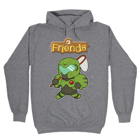 Best Friends Doomguy and Isabelle Hooded Sweatshirt