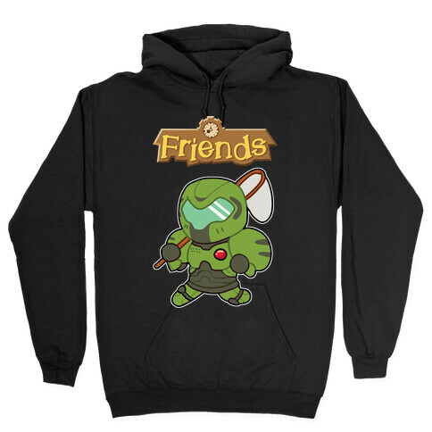 Best Friends Doomguy and Isabelle Hooded Sweatshirt