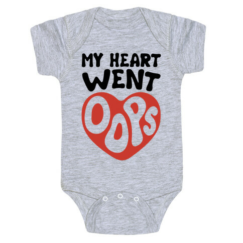 My Heart Went Oops Parody Baby One-Piece