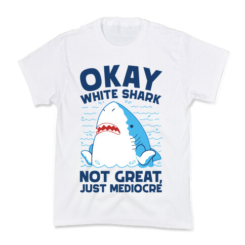 Okay White Shark Kids T-Shirt