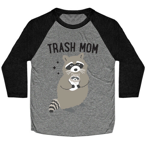 Trash Mom Raccoon Baseball Tee