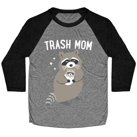 Trash Mom Raccoon Baseball Tee