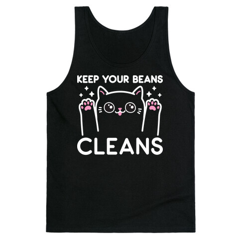 Keep Your Beans Cleans Cat  Tank Top