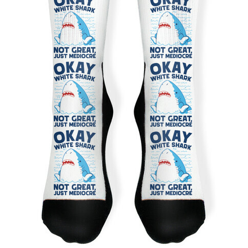 Okay White Shark Sock