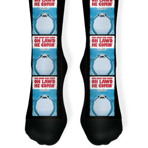 Oh Lawd He Comin' Jaws Parody Sock