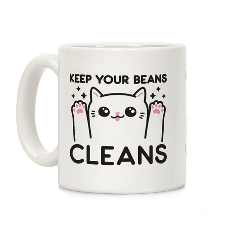 Keep Your Beans Cleans Cat Coffee Mug