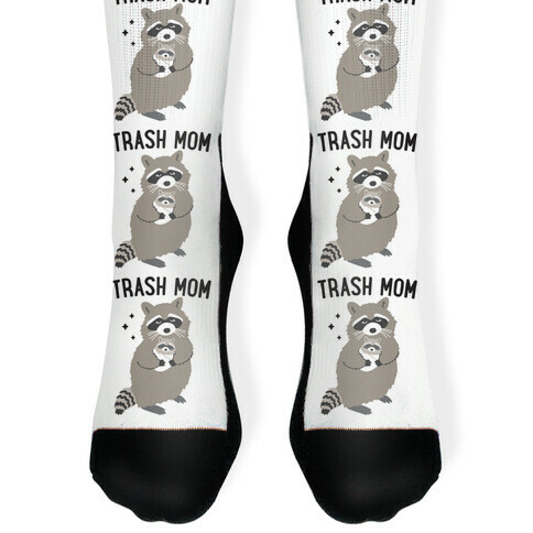 Trash Mom Raccoon Sock
