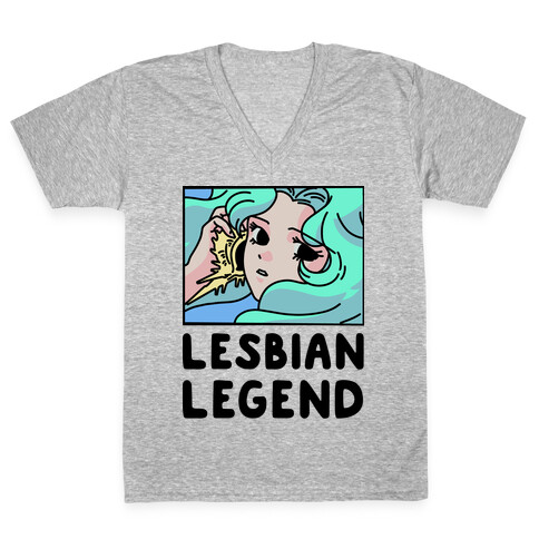 Lesbian Legend Neptune V-Neck Tee Shirt