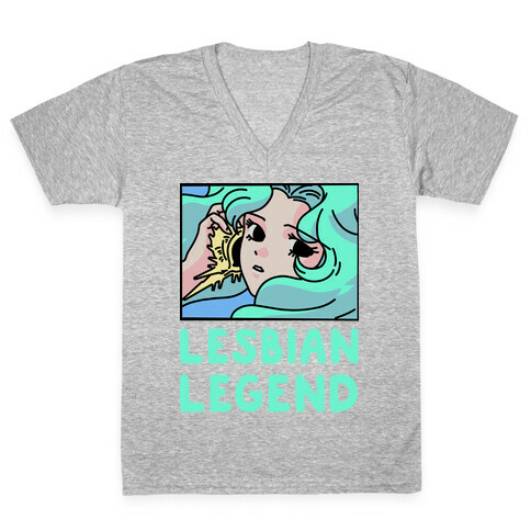 Lesbian Legend Neptune V-Neck Tee Shirt